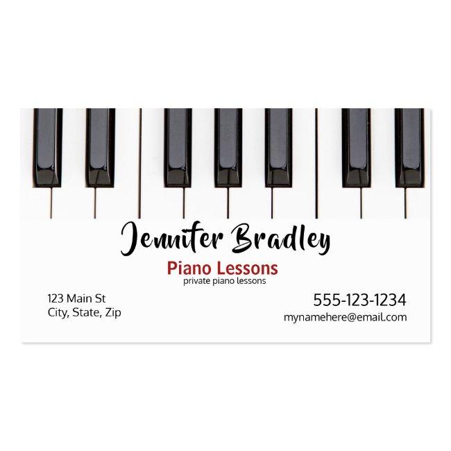 Piano Lesson Business Business Card Magnet