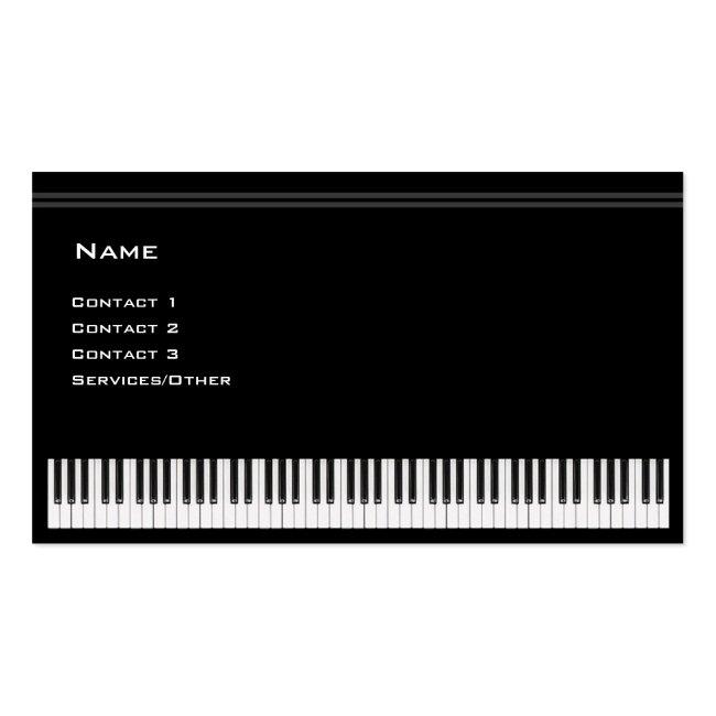Piano Teacher Business Card