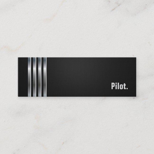 Pilot - Black Silver Stripes Mini Business Card