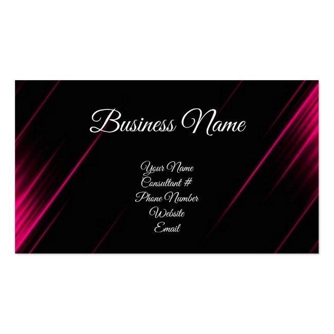 Pink & Black Calligraphy Consultant Business Card