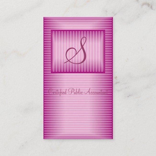 Pink Professional Profile Business Card