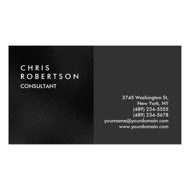 Plain Gray Modern Creative Business Card