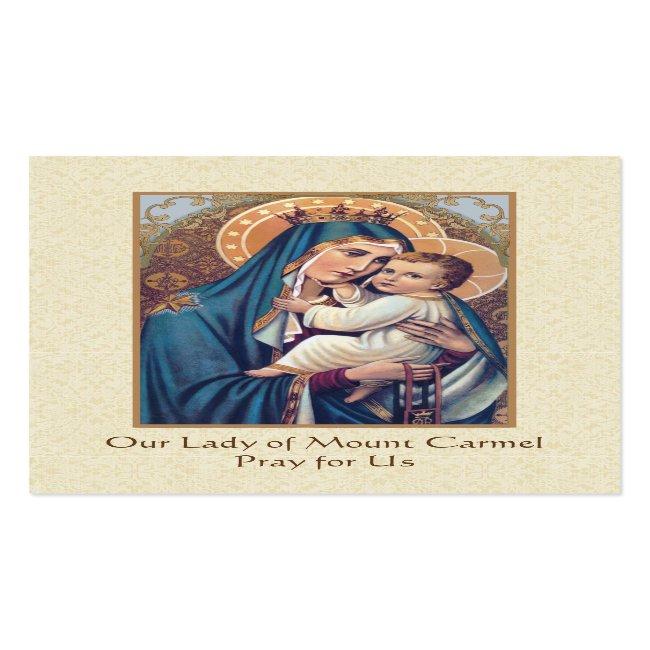 Prayer To Our Lady Of Mount Carmel Holy Cards