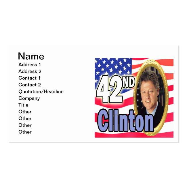 President Clinton Business Card