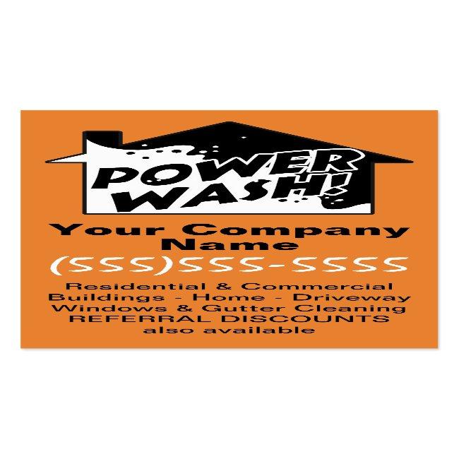 Pressure Cleaning Power Wash Marketing Advertising Business Card
