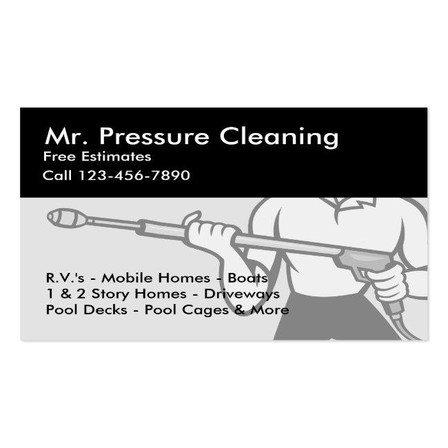 Pressure Cleaning & Sandblasting Services Business Card
