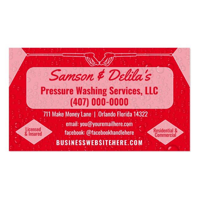 Pressure Washing & Cleaning Business Card Template