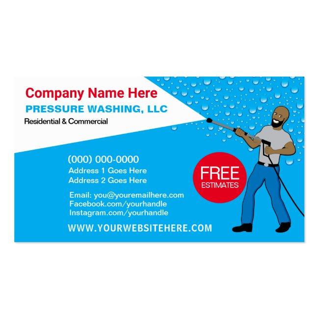 Pressure Washing & Cleaning Template Business Card