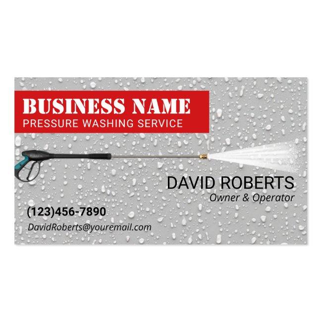 Pressure Washing Red Label Professional Cleaning Business Card