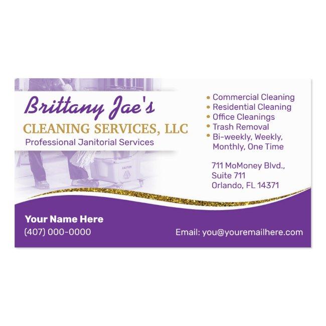 Professional Cleaning/janitorial Housekeeping Serv Business Card