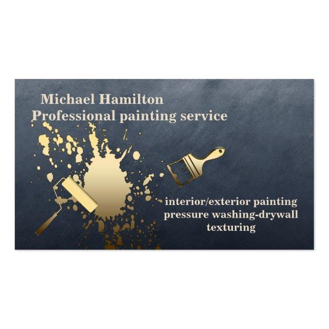 Professional Elegant Modern Painting Service Business Card