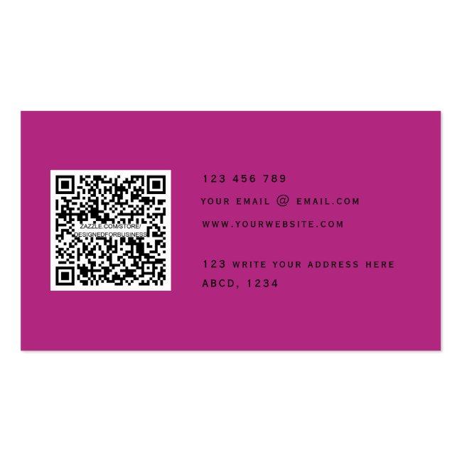 Qr Code Modern Minimalist Elegant Clean Simple  Bu Business Card