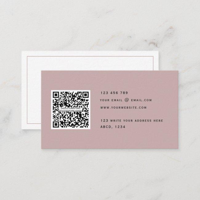 Qr Code Modern Minimalist Elegant Clean Simple  Business Card