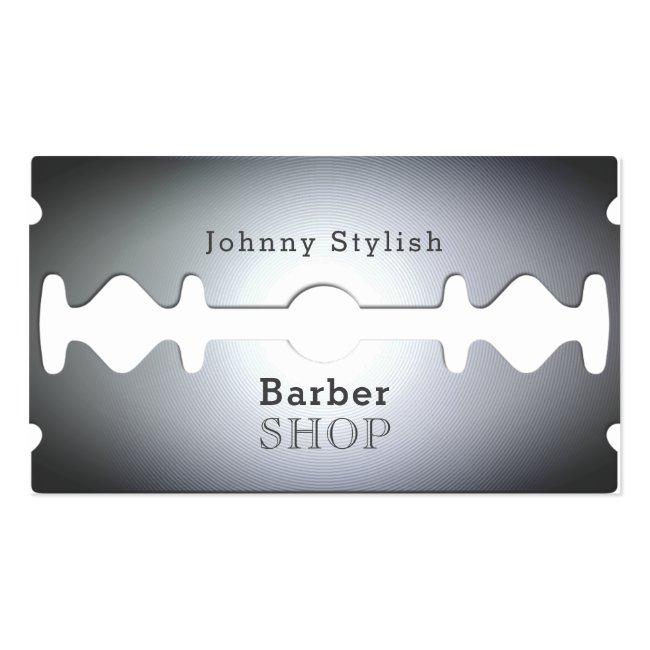 Razor Blade Barber Shop Inspired Cover Business Card