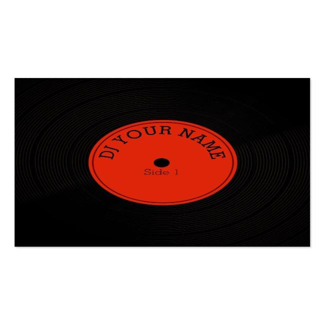 Record Plate Vinyl Musical Cover Square Business Card