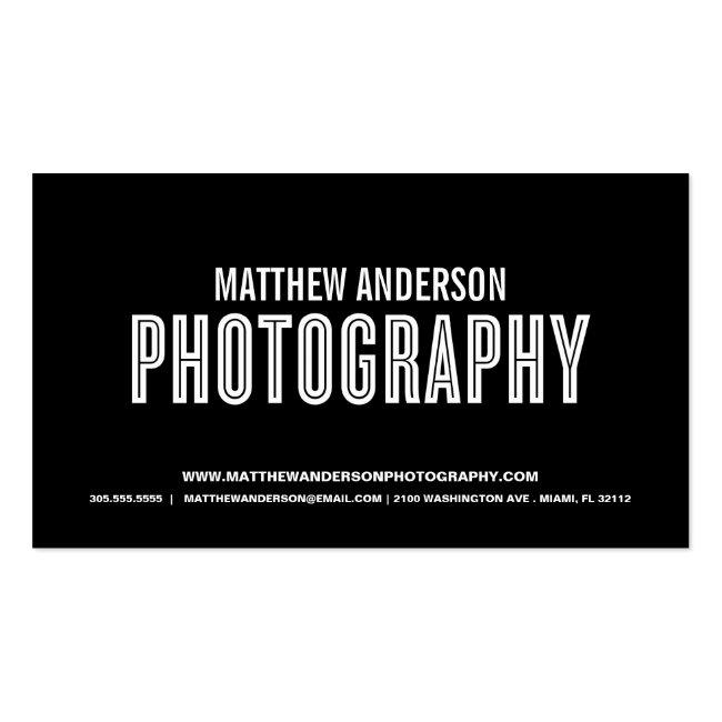 Retro | Photography Business Card