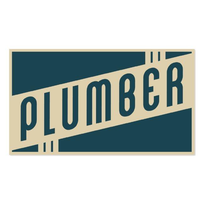 Retro Plumber Business Card