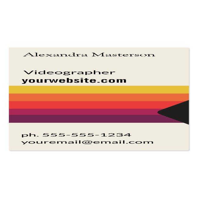 Retro Vhs Video Tape For Videographers, Filmmakers Business Card