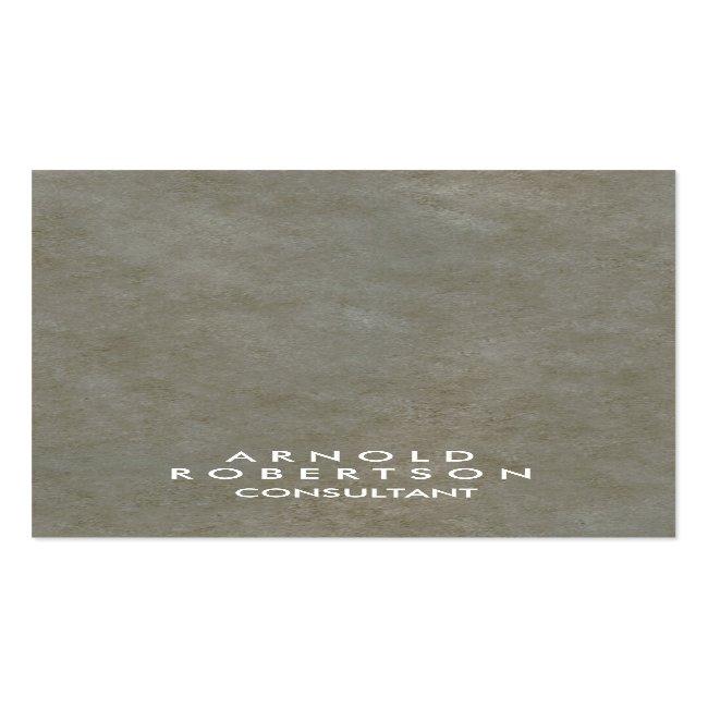 Rounded Corner Grey Stone Elegant Business Card