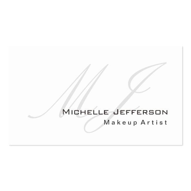 Rounded Corner Makeup Artist White Business Card