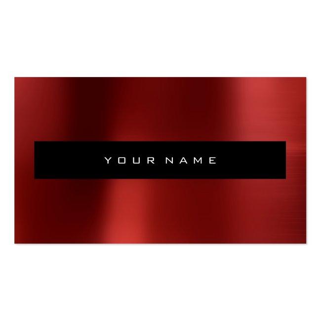 Ruby Red Wine Metallic Black Sommelier Stylist Business Card