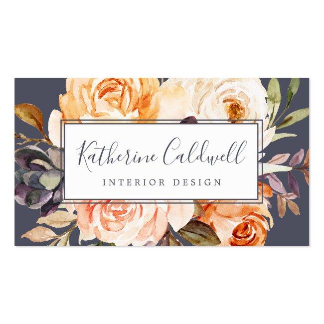 Rustic Earth Florals | Purple Business Card