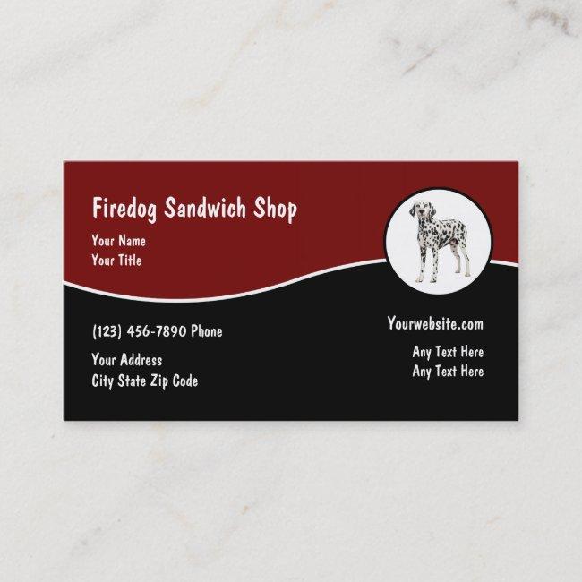 Sandwich Shop Retail Business Cards