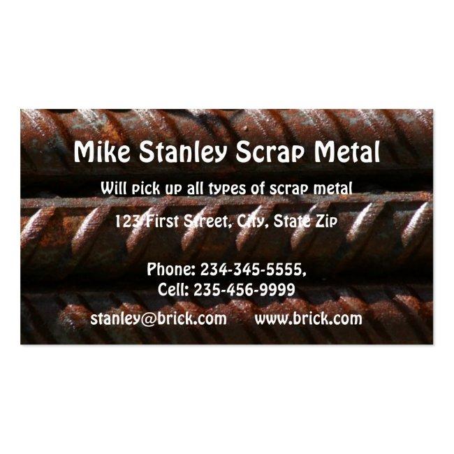 Scrap Metal Recycle Collection  Custom Business Business Card