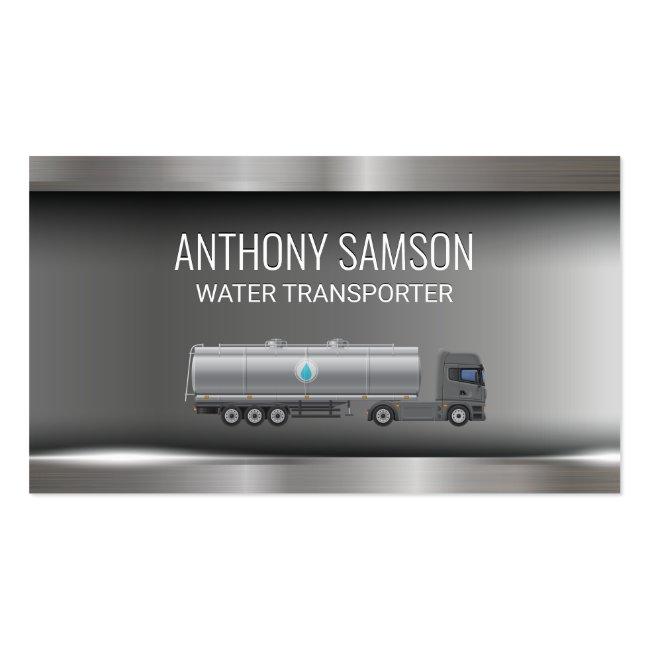 Semi Truck Trailer | Water Transporter Business Card
