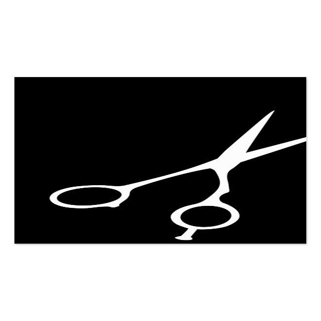 Shears Barber/cosmetologist Business Card (black)