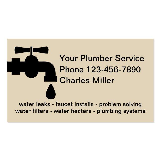 Simple Plumber Business Magnets