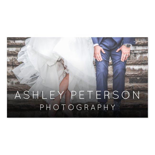 Simple Wedding Photography Minimal Typography Business Card