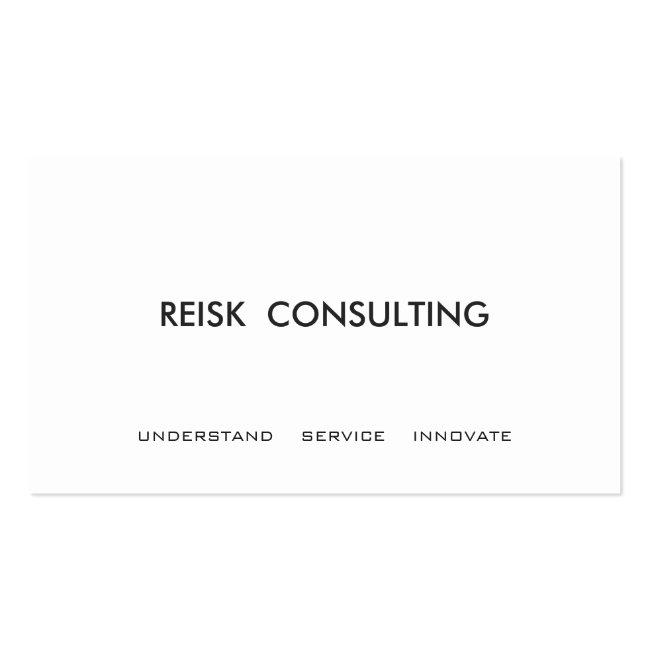 Simple White Modern Consulting Professional Business Card