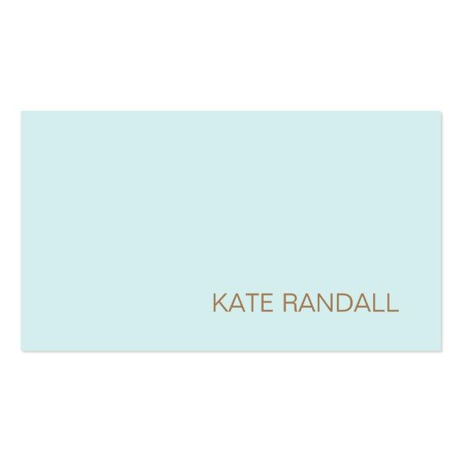 Simpleturquoise Blue Beauty Salon Professional Business Card