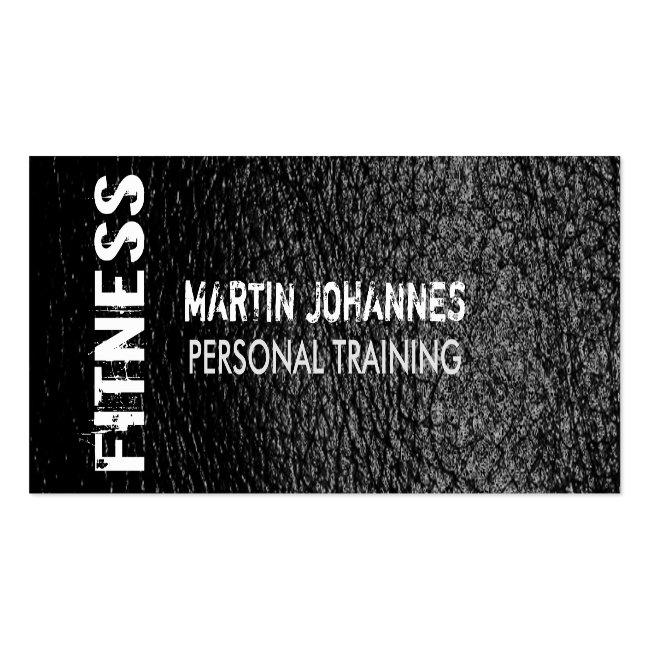 Skinny Size Leather Effect Trainer Business Card