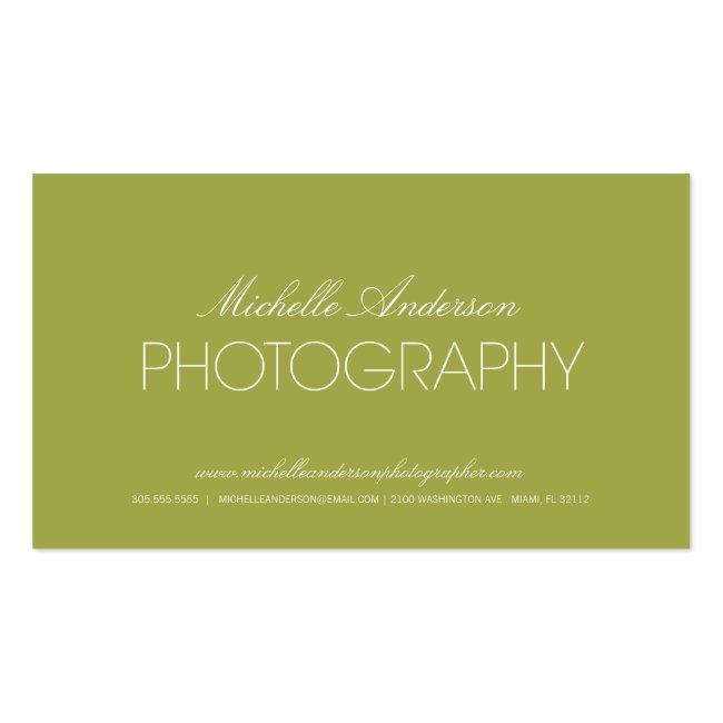 Sleek Photographer | Photography Business Card