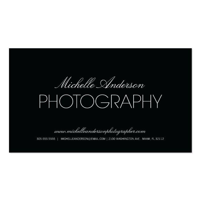 Sleek Photographer | Photography Business Card