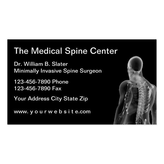 Spine Doctor Medical Theme Business Card