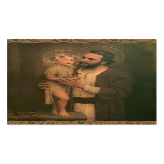 St. Joseph Jesus Angels Memorare Prayer Business Card