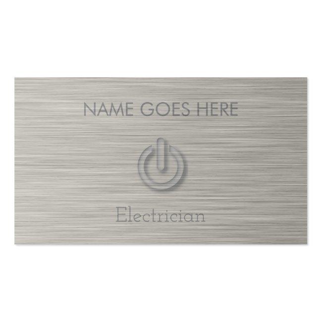 "steel" Electrician Business Cards