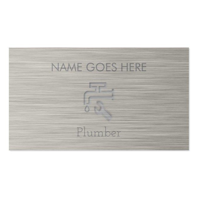 "steel" Plumber Business Cards