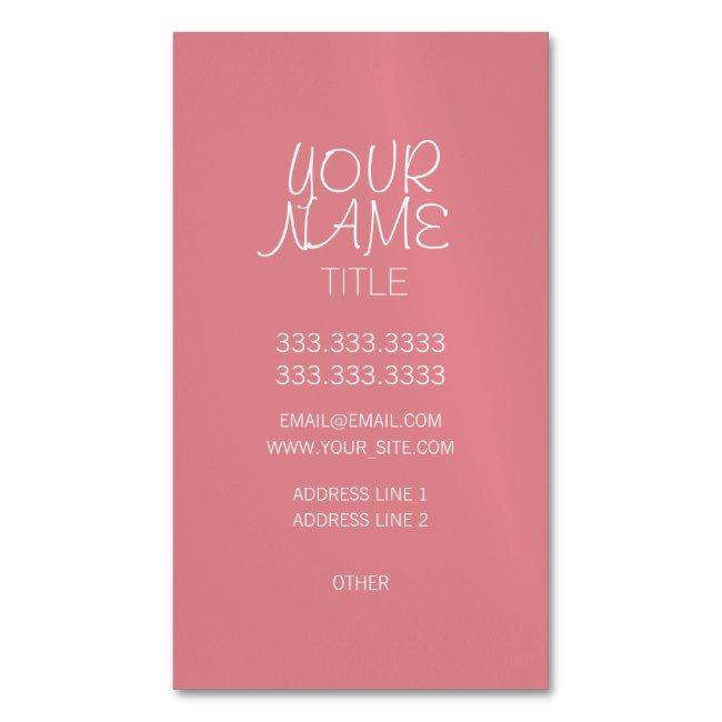 Strawberry Ice Freehand Simple Magnetic Business Card