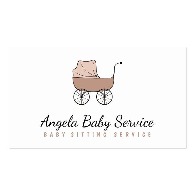 Stroller Baby Sitter Daycare Nursery Business Card