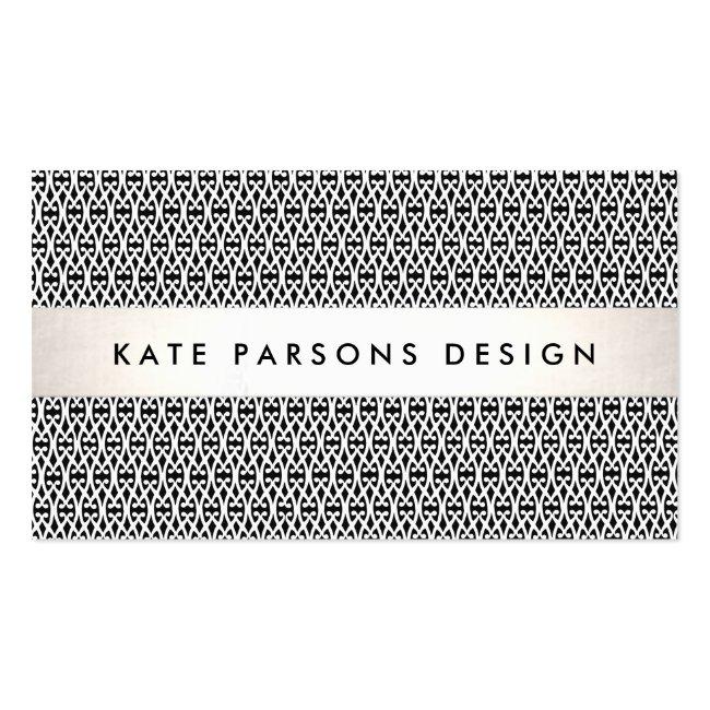 Stylish Designer Modern Black And White Pattern Business Card
