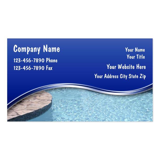 Swimming Pool Business Cards