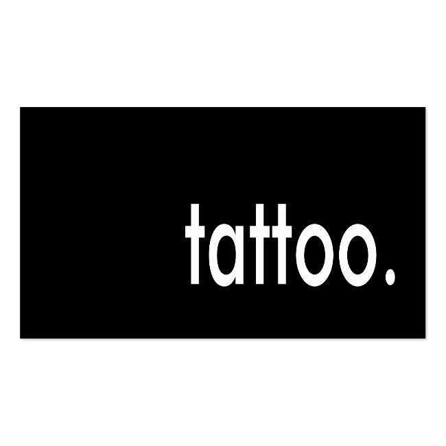 Tattoo. Mini Business Card