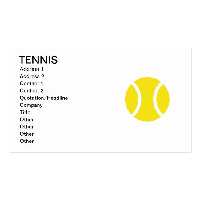 Tennis Business Card Template