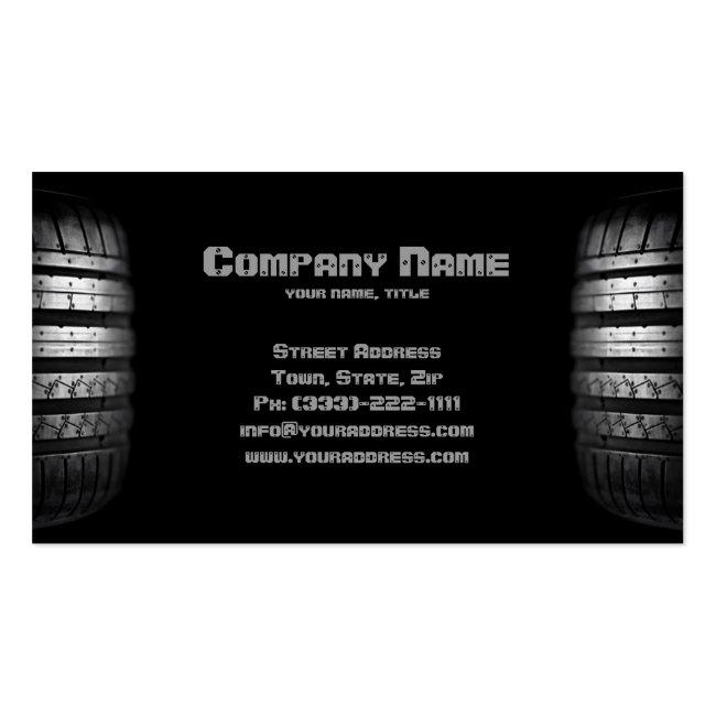 Tire Mounting & Balancing Service Business Card