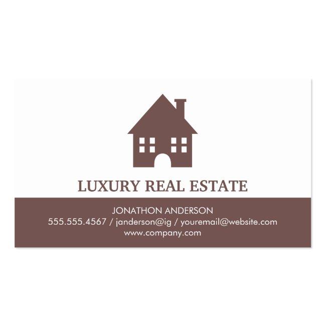 Town Home Icon Real Estate Agent Business Card