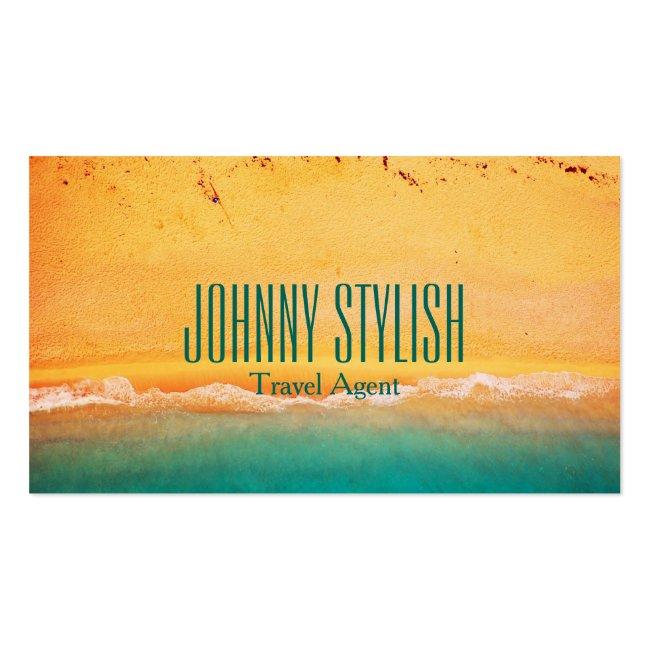 Travel And Tourist Agent Seaside Cover Business Card